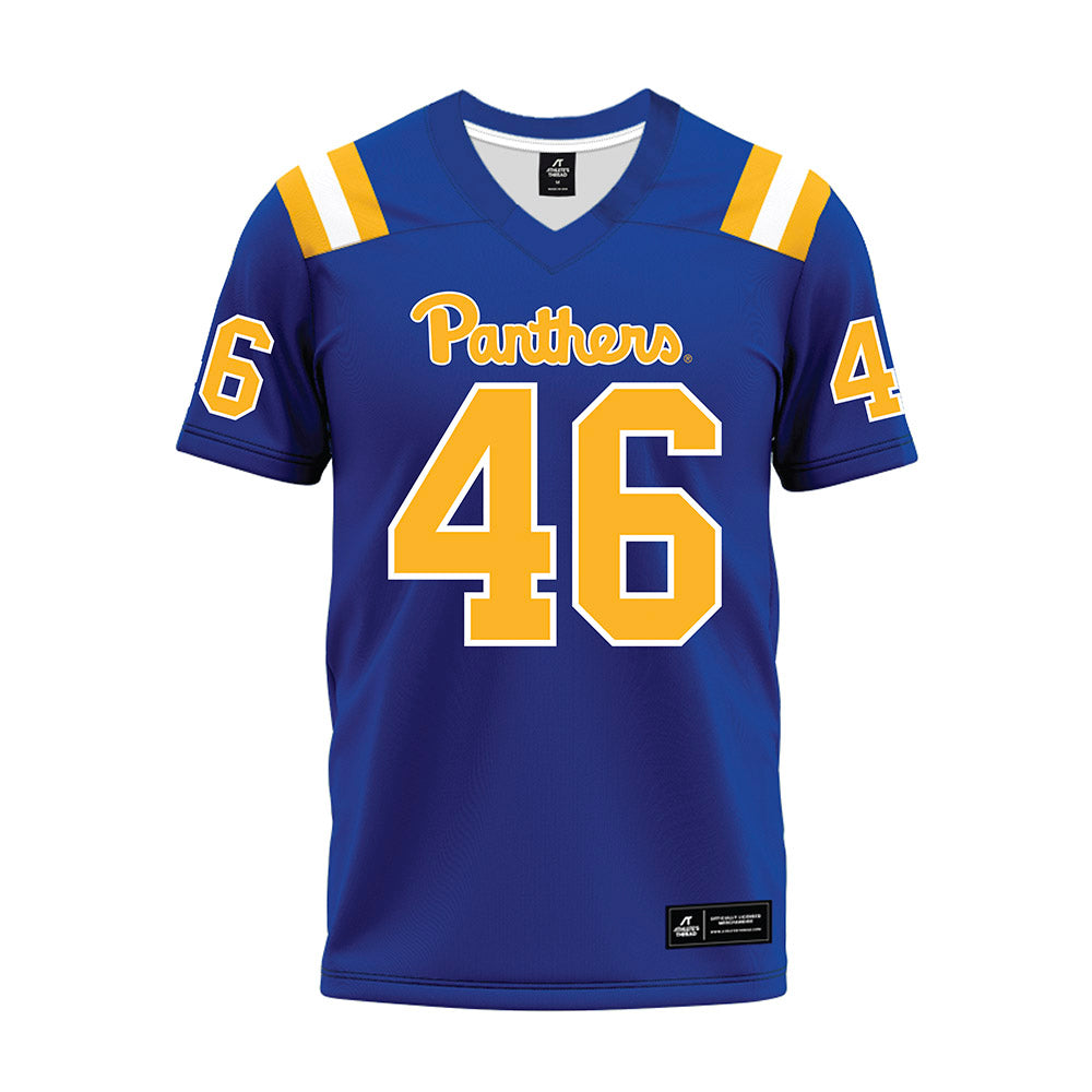 Pittsburgh - NCAA Football : John Vardzel - Blue Premium Football Jersey-0