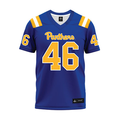 Pittsburgh - NCAA Football : John Vardzel - Blue Premium Football Jersey-0