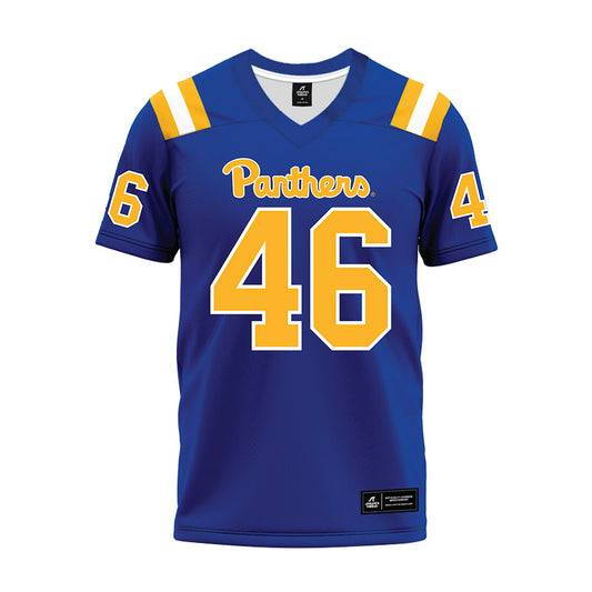 Pittsburgh - NCAA Football : John Vardzel - Blue Premium Football Jersey-0