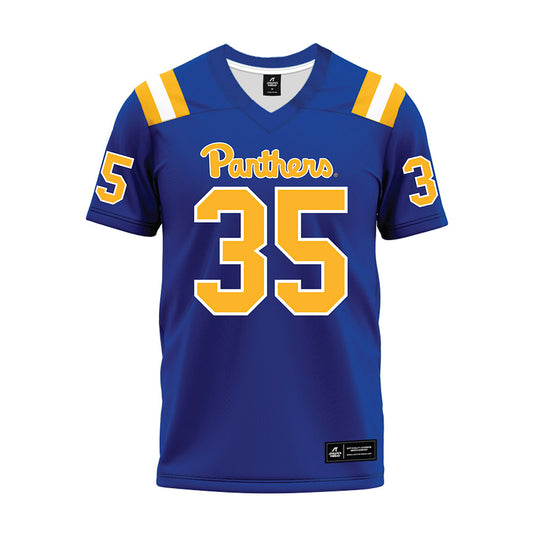 Pittsburgh - NCAA Football : Braylan Lovelace - Blue Premium Football Jersey-0