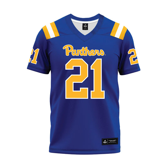 Pittsburgh - NCAA Football : Shadarian Harrison - Blue Premium Football Jersey-0