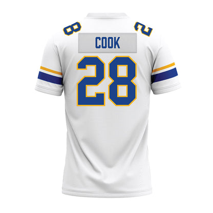 Pittsburgh - NCAA Football : Justin Cook - White Premium Football Jersey-1