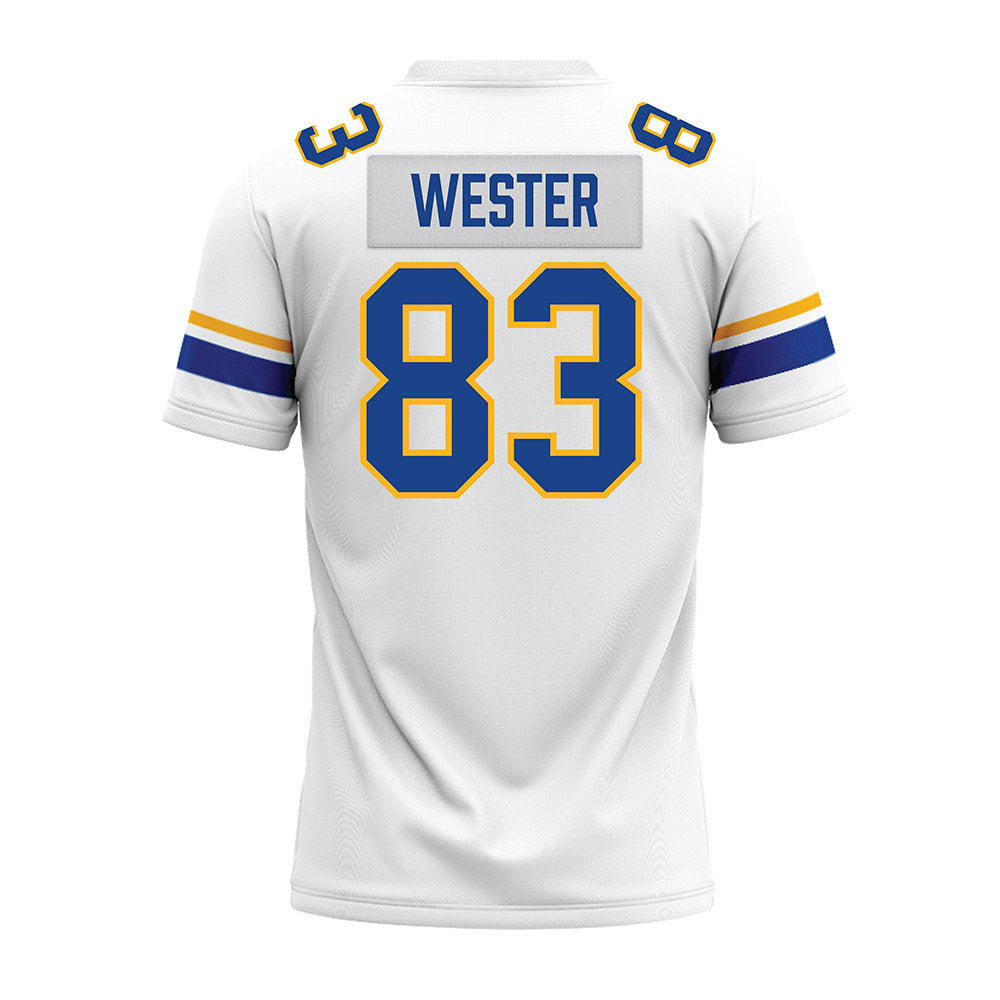 Pittsburgh - NCAA Football : Dylan Wester - White Premium Football Jersey-1