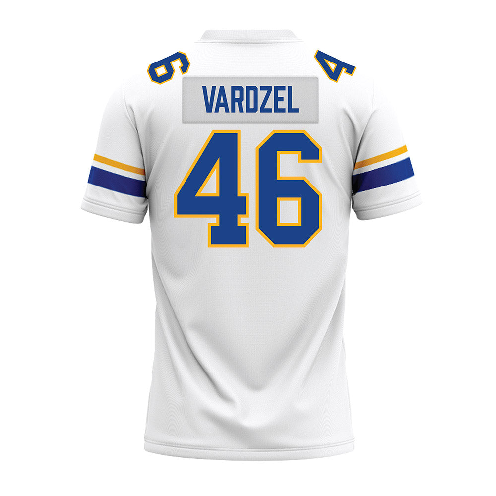 Pittsburgh - NCAA Football : John Vardzel - White Premium Football Jersey-1