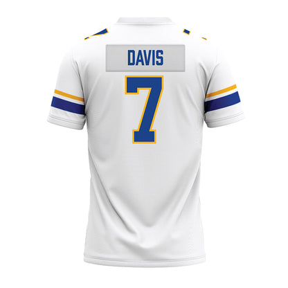 Pittsburgh - NCAA Football : Vincent Davis - White Premium Football Jersey-1