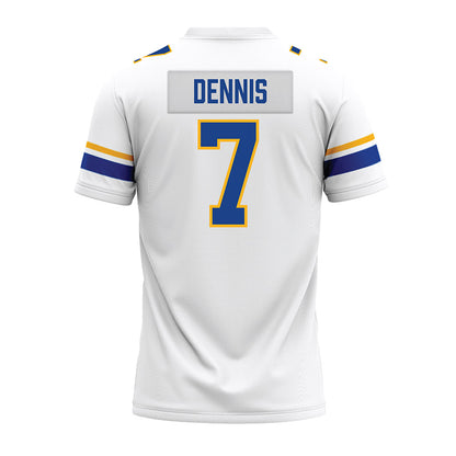 Pittsburgh - NCAA Football : SirVocea Dennis - White Premium Football Jersey-1