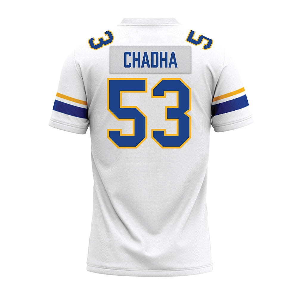 Pittsburgh - NCAA Football : Antonio Chadha - White Premium Football Jersey-1