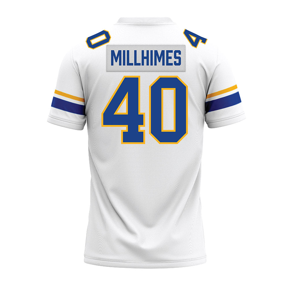 Pittsburgh - NCAA Football : Ty Millhimes - White Premium Football Jersey-1