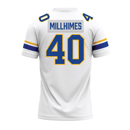 Pittsburgh - NCAA Football : Ty Millhimes - White Premium Football Jersey-1