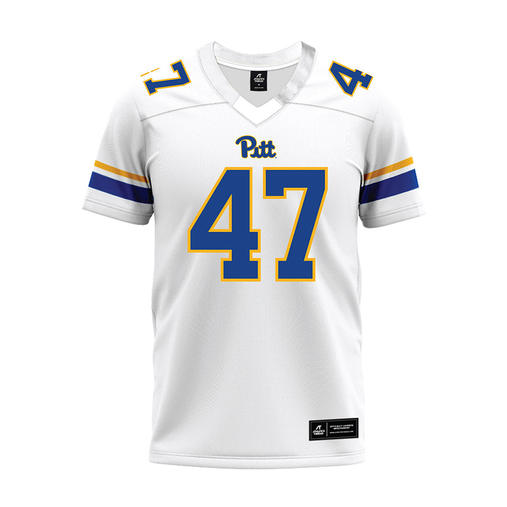 Pittsburgh - NCAA Football : Nilay Upadhyayula - White Premium Football Jersey-0