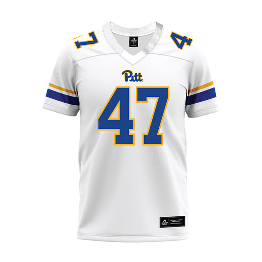 Pittsburgh - NCAA Football : Nilay Upadhyayula - White Premium Football Jersey-0