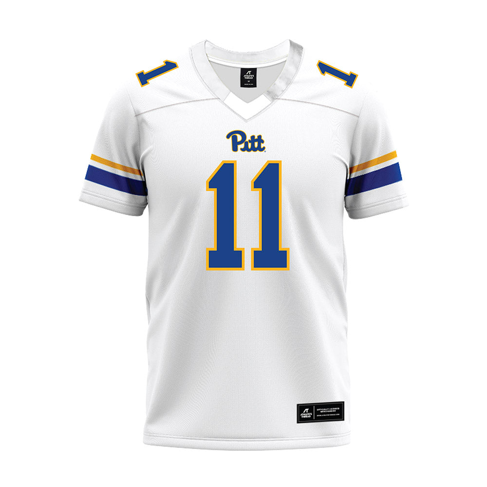 Pittsburgh - NCAA Football : Holden Geriner - White Premium Football Jersey-0