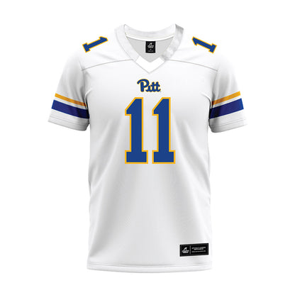Pittsburgh - NCAA Football : Holden Geriner - White Premium Football Jersey-0