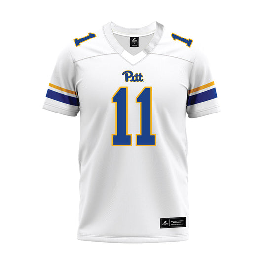 Pittsburgh - NCAA Football : Holden Geriner - White Premium Football Jersey-0