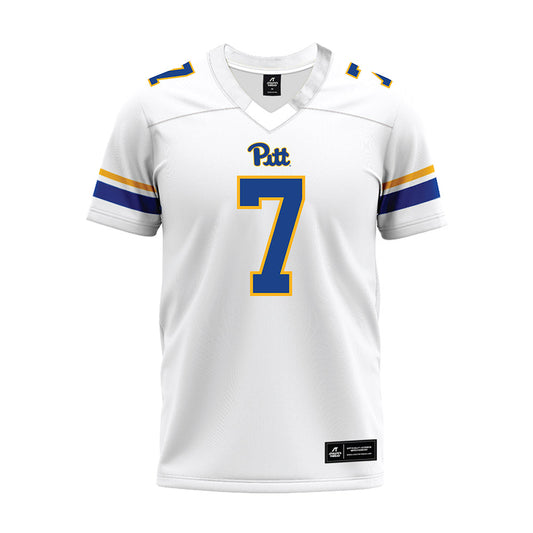 Pittsburgh - NCAA Football : Vincent Davis - White Premium Football Jersey-0