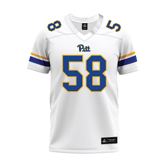 Pittsburgh - NCAA Football : mason lindsay - White Premium Football Jersey-0