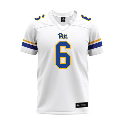 Pittsburgh - NCAA Football : Mason Heintschel - White Premium Football Jersey-0
