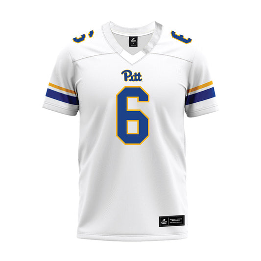 Pittsburgh - NCAA Football : Mason Heintschel - White Premium Football Jersey-0