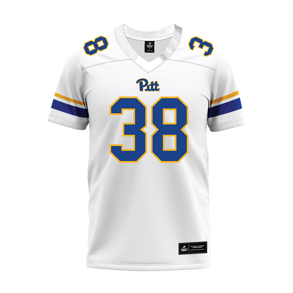 Pittsburgh - NCAA Football : Emmanuel Taylor - White Premium Football Jersey-0