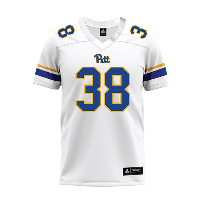 Pittsburgh - NCAA Football : Emmanuel Taylor - White Premium Football Jersey-0
