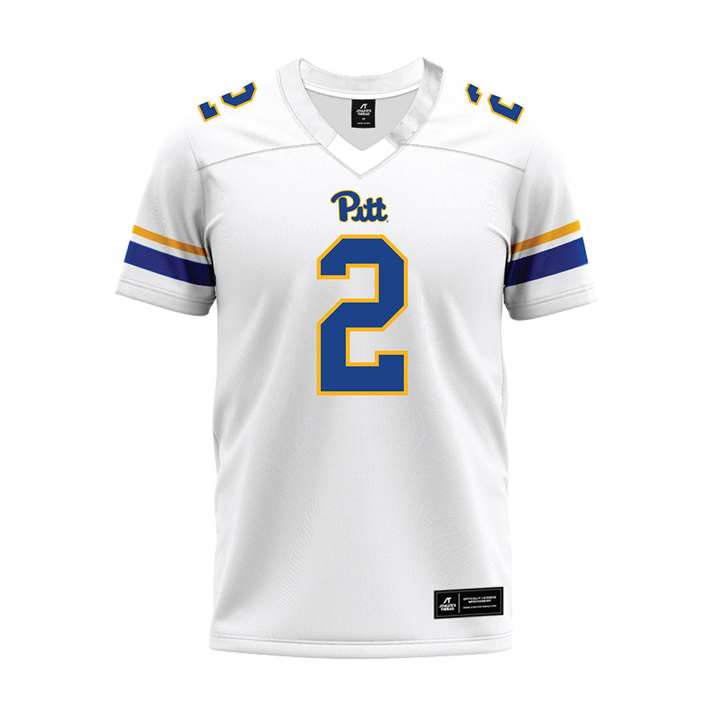 Pittsburgh - NCAA Football : Isaiah Neal - White Premium Football Jersey-0