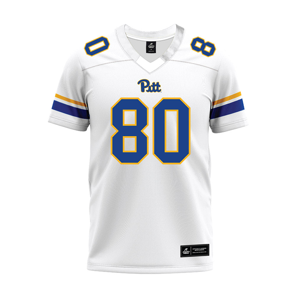 Pittsburgh - NCAA Football : Bryce Yates - White Premium Football Jersey-0