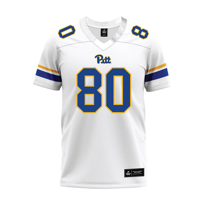 Pittsburgh - NCAA Football : Bryce Yates - White Premium Football Jersey-0