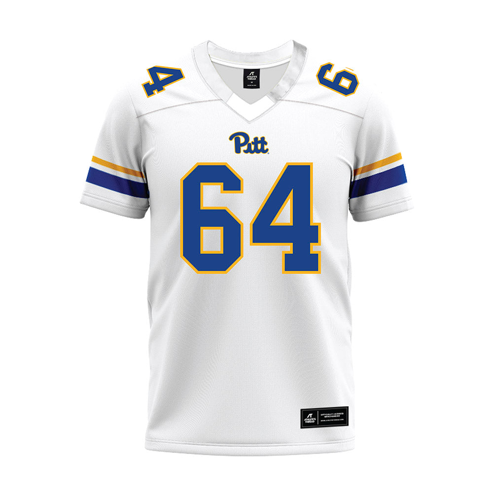 Pittsburgh - NCAA Football : Joshua Nindl - White Premium Football Jersey-0