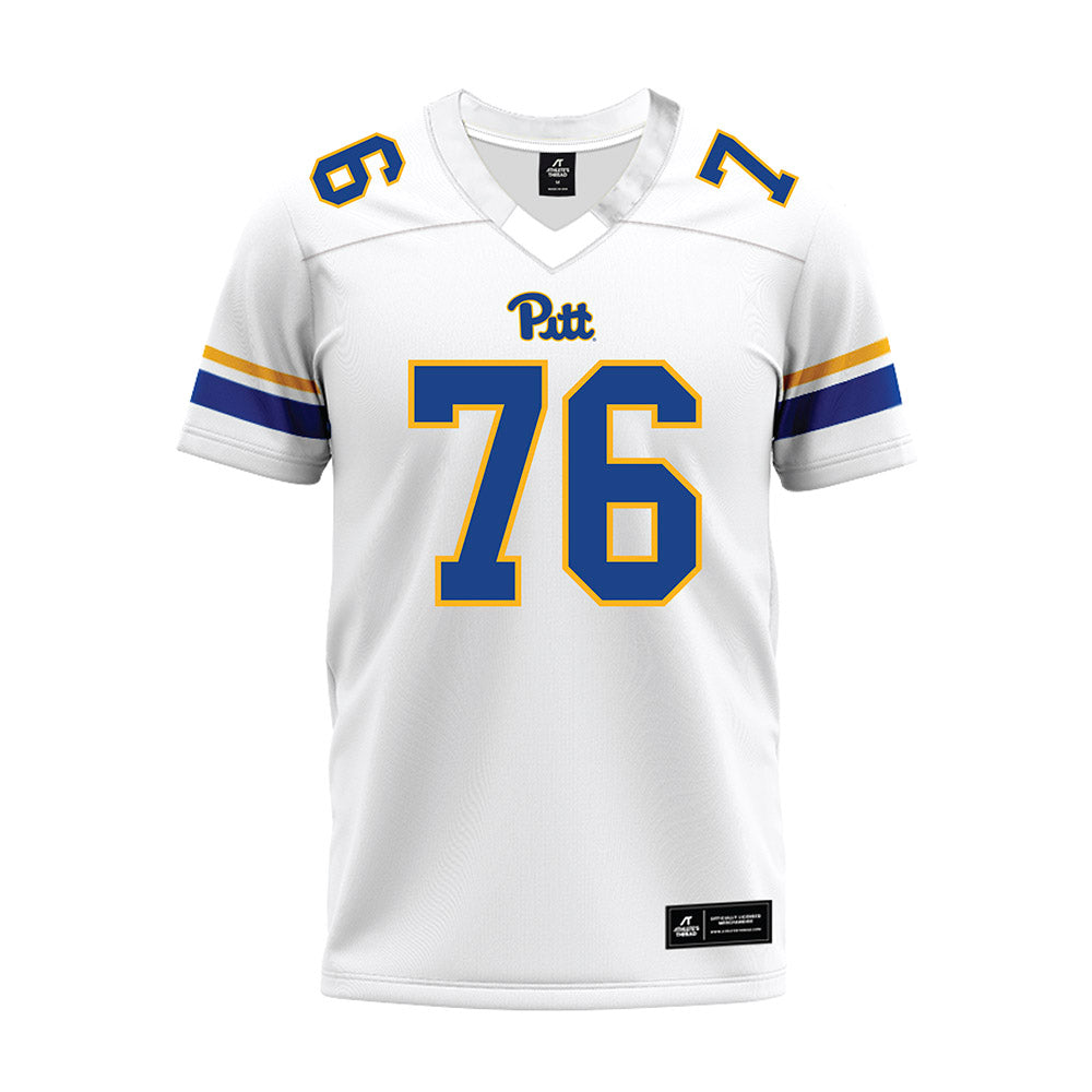Pittsburgh - NCAA Football : Lincoln Hoke - White Premium Football Jersey-0