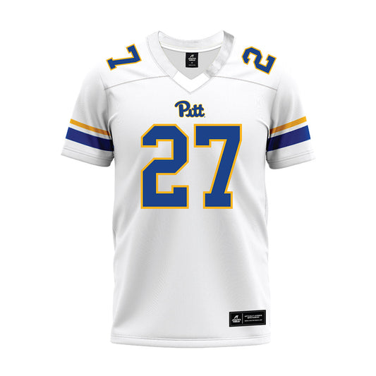 Pittsburgh - NCAA Football : Nigel Maynard - White Premium Football Jersey-0