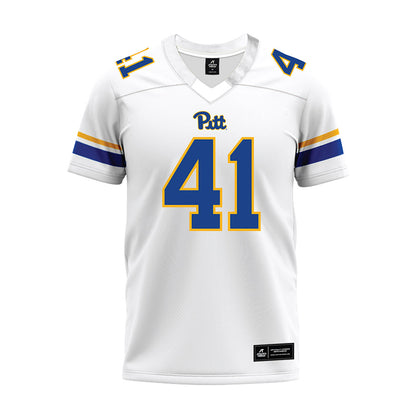 Pittsburgh - NCAA Football : Jake Sassic - White Premium Football Jersey-0