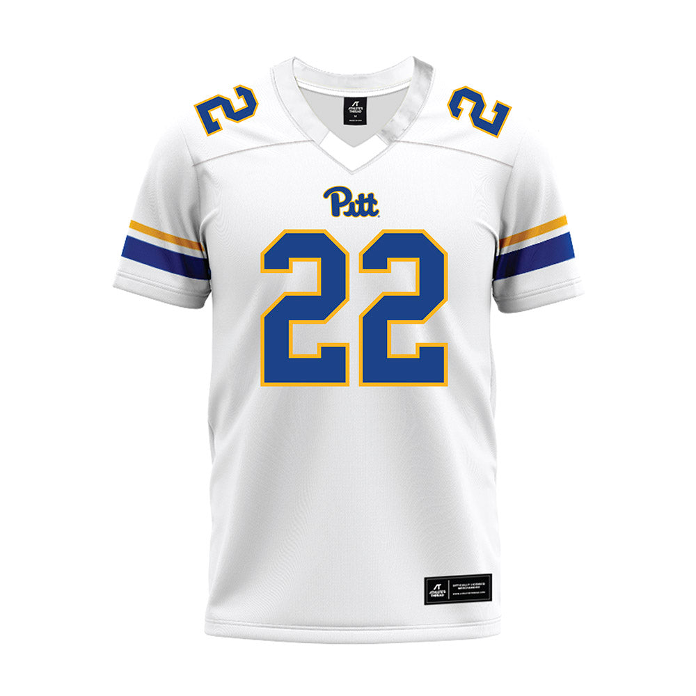 Pittsburgh - NCAA Football : Vincent Davis - White Premium Football Jersey-0