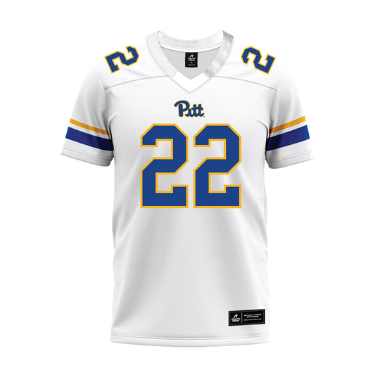 Pittsburgh - NCAA Football : Vincent Davis - White Premium Football Jersey-0