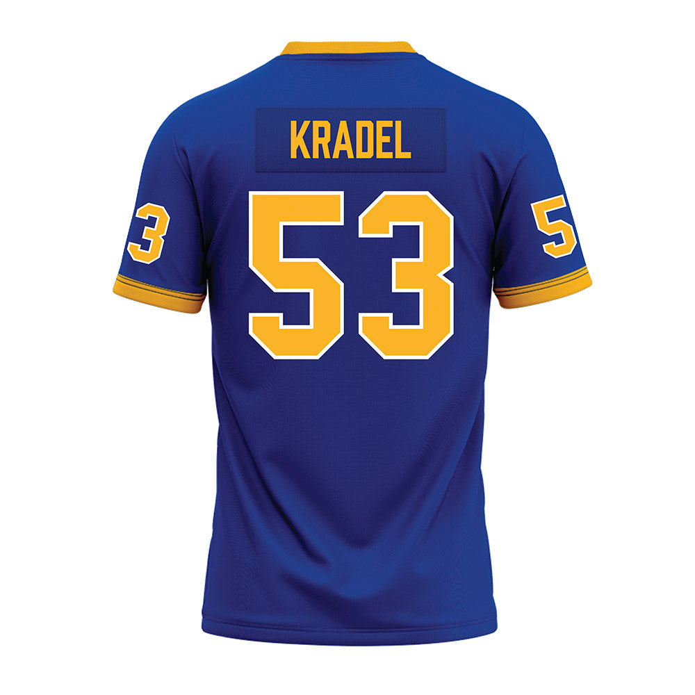 Pittsburgh - NCAA Football : Jkae Kradel - Blue Premium Football Jersey-1
