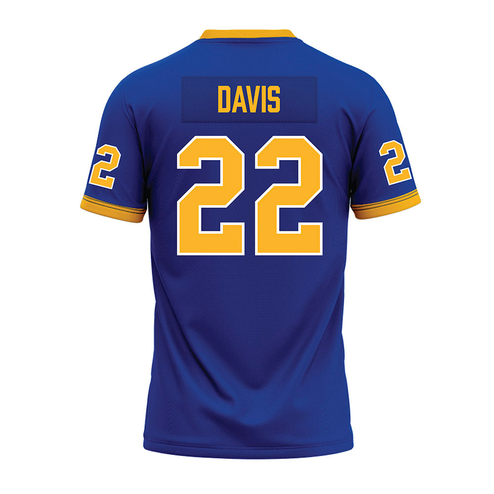Pittsburgh - NCAA Football : Vincent Davis - Blue Premium Football Jersey-1