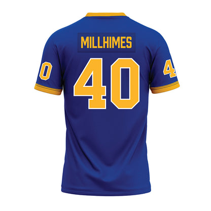Pittsburgh - NCAA Football : Ty Millhimes - Blue Premium Football Jersey-1