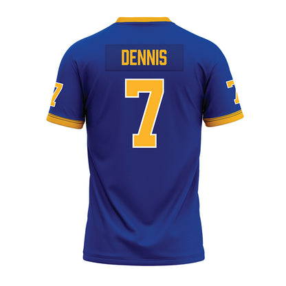 Pittsburgh - NCAA Football : SirVocea Dennis - Blue Premium Football Jersey-1