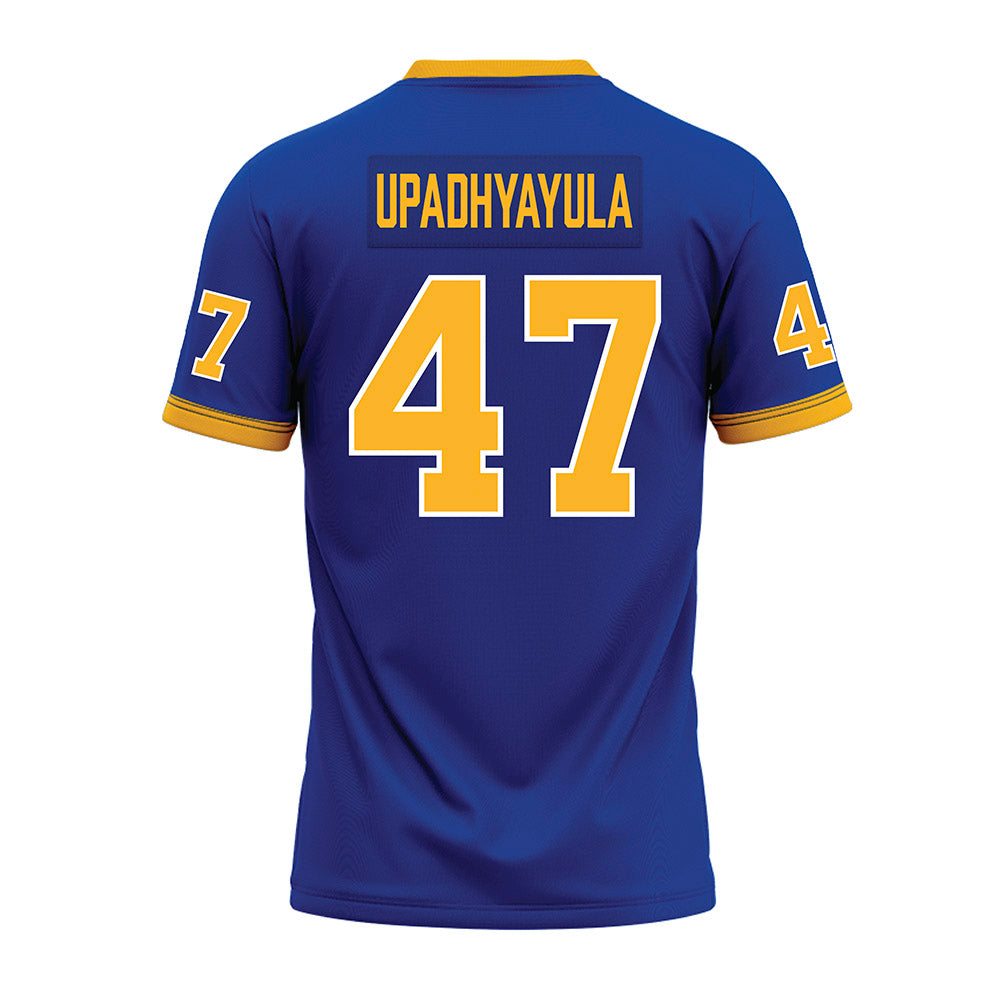 Pittsburgh - NCAA Football : Nilay Upadhyayula - Blue Premium Football Jersey-1