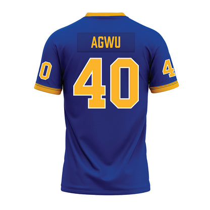 Pittsburgh - NCAA Football : Amah Agwu - Blue Premium Football Jersey-1