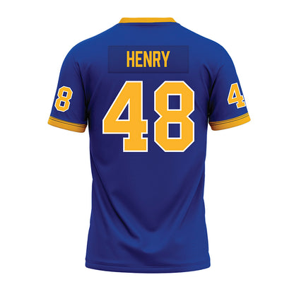 Pittsburgh - NCAA Football : Jakson Henry - Blue Premium Football Jersey-1