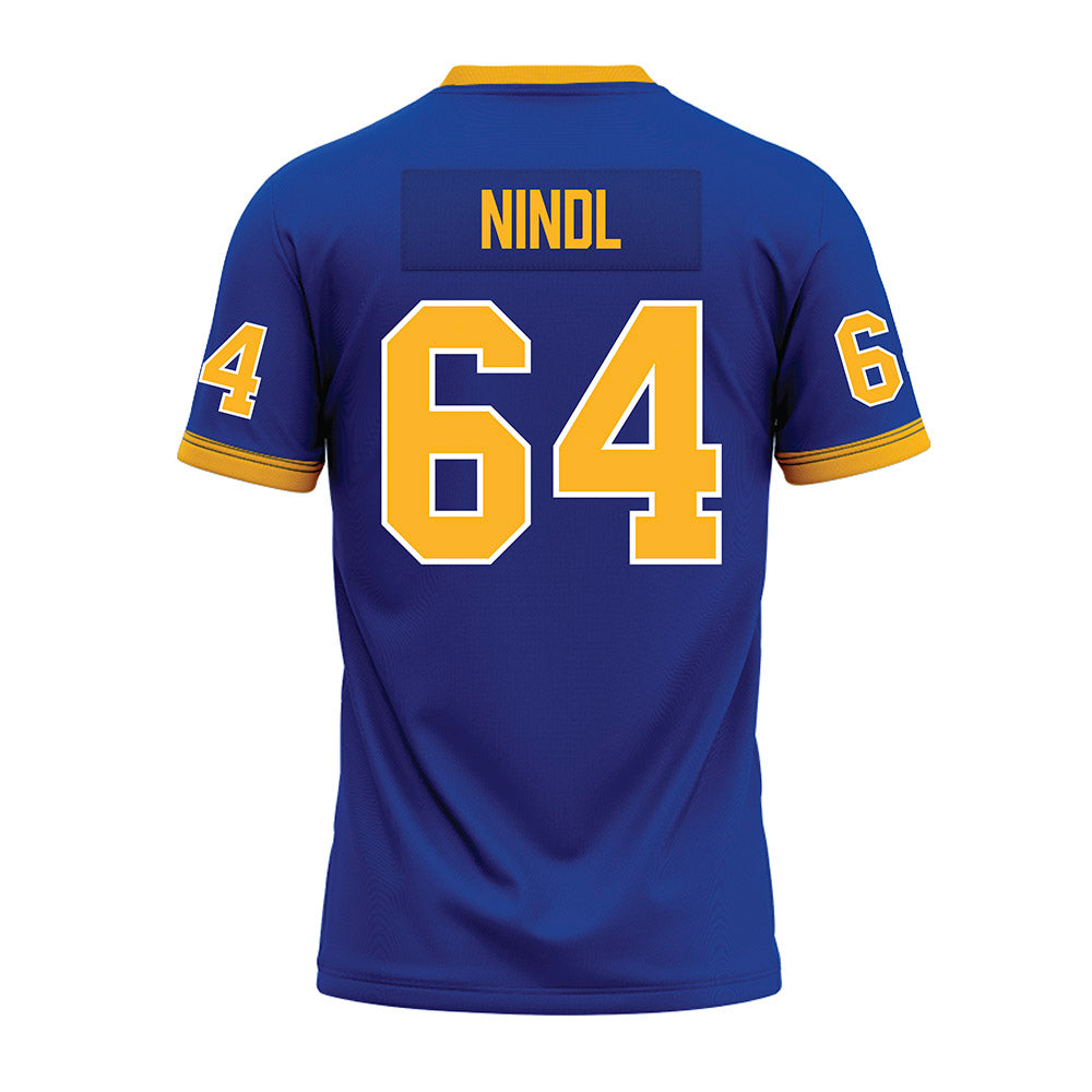 Pittsburgh - NCAA Football : Joshua Nindl - Blue Premium Football Jersey-1