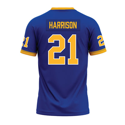 Pittsburgh - NCAA Football : Shadarian Harrison - Blue Premium Football Jersey-1