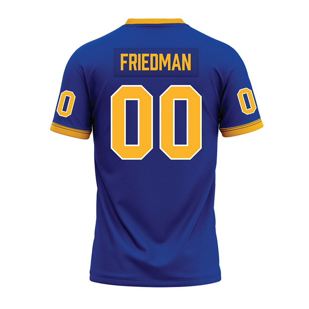 Pittsburgh - NCAA Football : Davin Friedman - Blue Premium Football Jersey-1