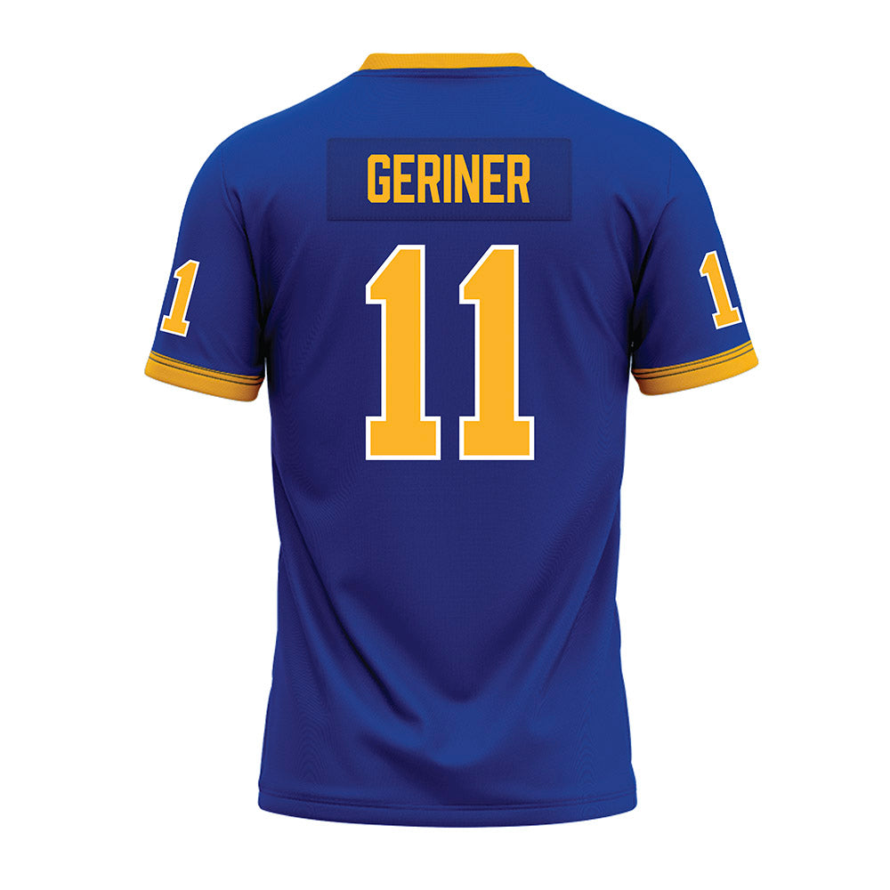 Pittsburgh - NCAA Football : Holden Geriner - Blue Premium Football Jersey-1