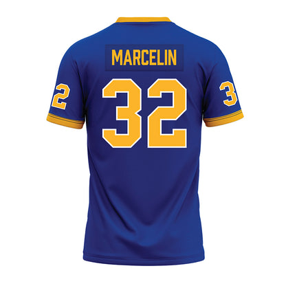 Pittsburgh - NCAA Football : Jeremiah Marcelin - Blue Premium Football Jersey-1