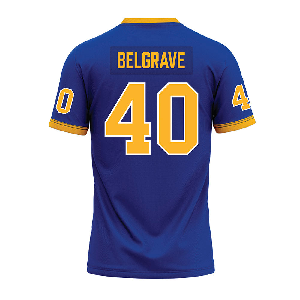 Pittsburgh - NCAA Football : Jojo Belgrave - Blue Premium Football Jersey-1