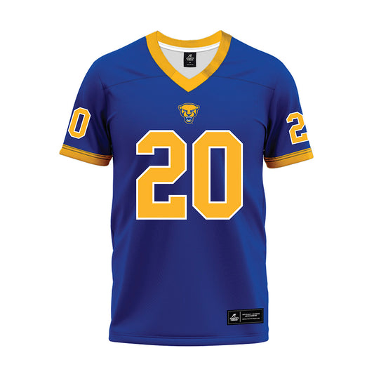 Pittsburgh - NCAA Football : synkwan smith - Blue Premium Football Jersey-0