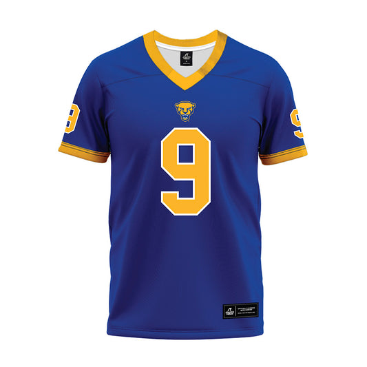 Pittsburgh - NCAA Football : Jeremiah Warren - Blue Premium Football Jersey-0