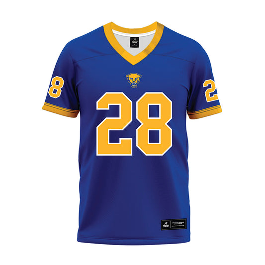 Pittsburgh - NCAA Football : Justin Cook - Blue Premium Football Jersey-0