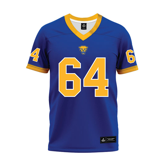 Pittsburgh - NCAA Football : Josh Nindl - Blue Premium Football Jersey-0